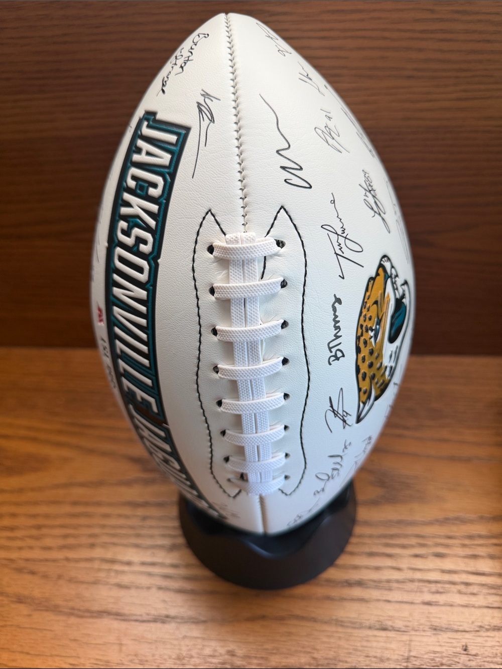 Jacksonville Jaguars White Team printed Autographed Football